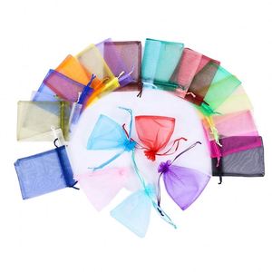 Sac en organza anti-poussière à faible MOQ avec impression de logo sur ruban, pochette en organza - Product Image 5