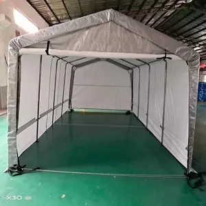 Metal Carport Hot Sale 3Mx4Mx2.4M Metal Tube Pe Plastic Fabric Car Tent Shelter Carport Tent