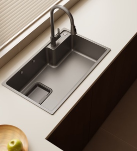 Îlot de cuisine en <span class=keywords><strong>ardoise</strong></span> de qualité <span class=keywords><strong>alimentaire</strong></span> UE personnalisé, extensible, avec plan de travail anti-rayures, robinet extractible Dragon 304, conception 3D gratuite, Lumina KC1-55 - Product Image 3