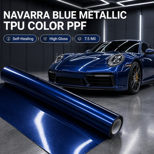 Película Protectora de Pintura (PPF) TPU Metálica Azul <span class=keywords><strong>Navarra</strong></span> 7.5mil de Alto Brillo, Autoregenerable, Antiarañazos, 1.52x15m, Venta al por Mayor - Product Image 1