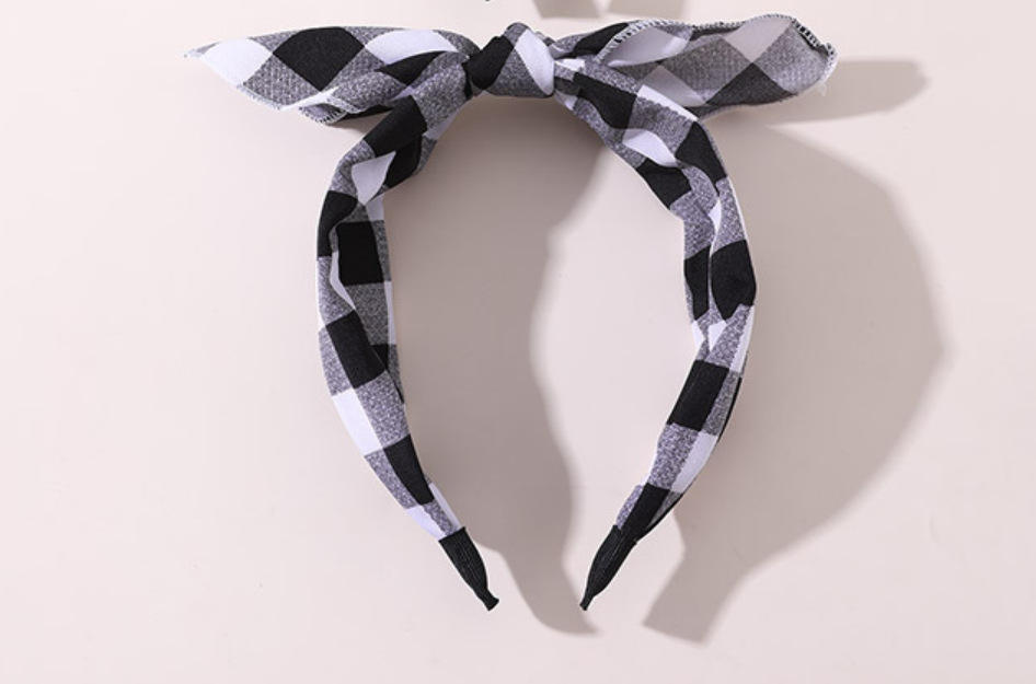 Plaid Bow Hairband