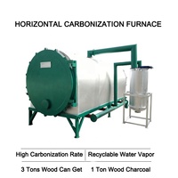 Four de carbonisation sans oxygène four à bois Machine de fabrication de charbon de bois pour narguilé biocar carbone utilisé biomasse bois brique