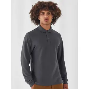 Polo Heavymill LSL, merchandising personalizzato - Product Image 1