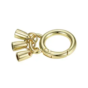 Round Alloy Luggage Hardware Buckle DIY Key Chain Buttons Ring Bag Accessories
