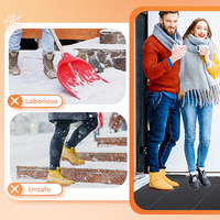Tapis chauffant en graphène pour la fonte de la neige sur les toits, tapis chauffant extérieur multi-tailles pour l'hiver, adapté aux toits