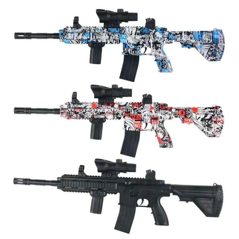 Özel çoklu stilleri ve renkler jel topu Blaster Guns elektrikli M416 sıçramak topu çocuklar için su jeli boncuk oyuncak Guns