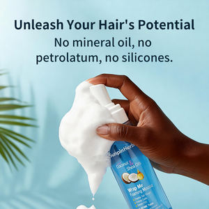 Mousse coiffante pour cheveux à l'huile de noix de coco et de karité pour un coiffage doux, définit les boucles, dompte les frisottis, sans résidus - Product Image 6