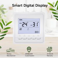 Termostato Doméstico con Botones de Control de Temperatura, Termostato WiFi Tuya para Programar el Calentamiento de Agua