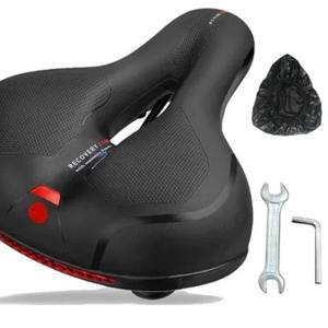 Sillín de Bicicleta de Montaña, Asiento Grande con Hueco, Amortiguador de Impactos, Transpirable, Cómodo, Unisex, para Adultos - Product Image 1
