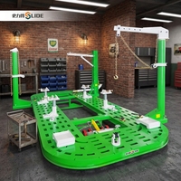 Banc de réparation de châssis automobile économique à plateforme perforée, machine de châssis de voiture à faible taux de défaillance avec système hydraulique puissant