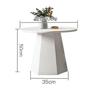 Juego de Mesa de Centro Redonda Moderna con Tapa de Mármol, Muebles para Sala de Estar, Diseño para Apartamentos Pequeños - Product Image 5