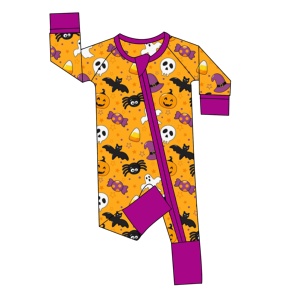 Pyjamas en bambou personnalisés en gros Ruidian, combinaison bébé en bambou bio à double fermeture éclair, vêtements pour bébés garçons, vêtements pour enfants en bambou - Product Image 5