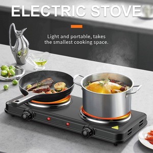 Plaques de cuisson <span class=keywords><strong>électrique</strong></span>s portables réglables à induction, double cuisinière <span class=keywords><strong>électrique</strong></span>, <span class=keywords><strong>2</strong></span> plaques chauffantes pour la cuisine - Product Image 4