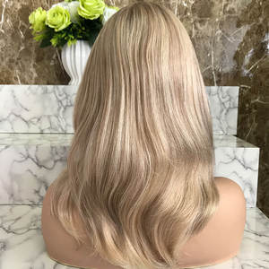 <span class=keywords><strong>Balayage</strong></span>-Peluca de <span class=keywords><strong>cabello</strong></span> remy con cutícula completa, pelo europeo de longitud corta, 14 pulgadas, base de seda, peluca judía, kosher, precio de fábrica - Product Image 3