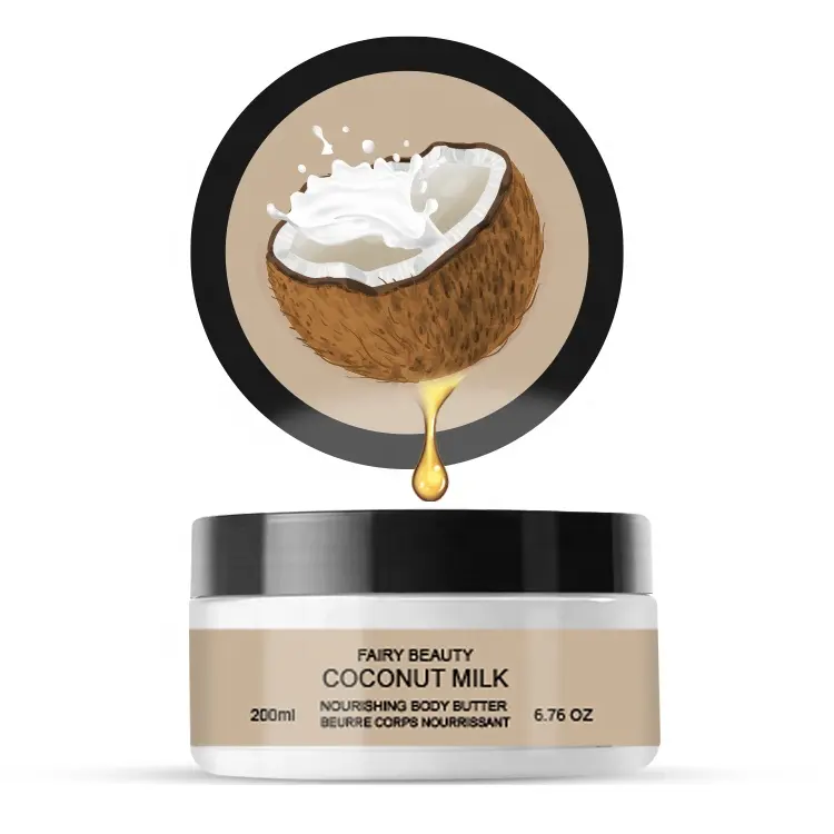 En gros naturel beauté soins personnels anti gercées beurre de karité huile de noix de coco lait corps crème