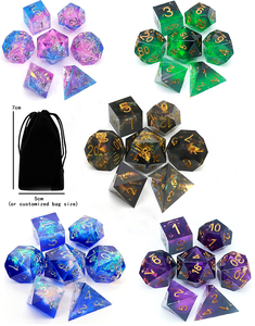 All'ingrosso personalizzato DND 3D angolo di colore magico poliedro Set di dadi 7 pz dungeon e draghi giochi da tavolo D4 D6 D8 <span class=keywords><strong>D10</strong></span> D % D12 D20 - Product Image 2