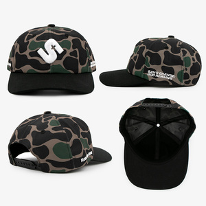 Factory Old Vintage <strong>Retro</strong> Two Tone Low Profile Polyester Cotton Unstructured 3d Embroidered 6 Panel Camo Baseball Cap Dad <strong>Hat</strong> - Product Image 3