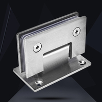 Charnière de porte de douche pivotante en acier inoxydable 304 moderne, robuste, pour porte en verre, fermeture douce, angle d'ouverture de 180 degrés
