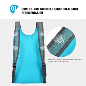 Lightweight Waterproof Foldable Ultralight <b>Backpack</b> Travel Sports Daypack Men Women Zipper Portable Letter Outdoor Custom Logo - Product Image 6