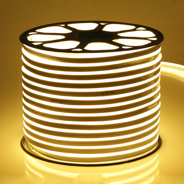 High Brightness LED Neon Rope Light 12v 24v 110v 220v RGB Waterproof SMD2835 120led/M LED Neon Flex Ip67 Exterior Lighting