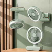 Ventilateur mural portable rechargeable à double usage pour cuisine et bureau, avec télécommande, à oscillation et refroidissement, en promotion