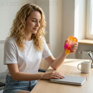 Juguete antiestrés de helado de <span class=keywords><strong>arco</strong></span>íris con rebote lento, juguete para apretar, regalo de cumpleaños para niños - Product Image 4