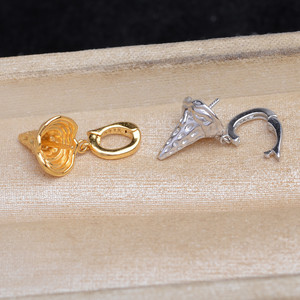 จี้เงินแท้ Wenchi S925 รูปทรงกรวย พร้อมไข่มุกขนาด 10-11 มม. อุปกรณ์ DIY อเนกประสงค์สำหรับเครื่องประดับ รุ่น 13538 ฐานจี้แบบ Snap-On จากประเทศจีน - Product Image 3