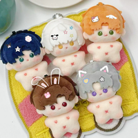 Nouvelle Arrivée Poupées en Peluche Ultra Douces Vêtements Amovibles Accessoires de Sac Porte-clés Poupée en Coton Miniature Personnalisée Jouet pour Enfants en Nylon