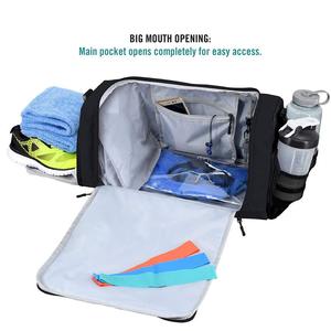 Bolsa de lona personalizada negra de tamaño mediano de <span class=keywords><strong>40</strong></span> litros con soporte para murciélago para tenis, fútbol, béisbol - Product Image 2