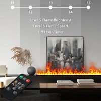 Chimenea de Vapor de Agua con Llama Ajustable de 9 Colores, Modelo Empotrado Kalsubo con Sistema de Agua Dual y Control por Aplicación
