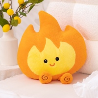 Coussin en peluche mignon en forme de flamme, en fourrure de lapin douce et coton PP élastique, servant de coussin de dossier confortable et de joli cadeau pour la maison
