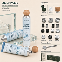 Tube en aluminium pliable sur mesure pour adhésif de collage du verre, conçu pour les formules de collage visqueuses, pâte de scellement, contenant en aluminium.