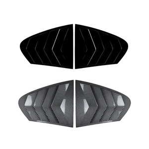 Bmw 5 Series F10 2011 2017 Triangular <b>Window</b> Louver <b>Decals</b> Piano Black Carbon Fiber Texture Car Stickers - Product Image 4