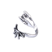 Bague de manchette de dragon en émail pailleté en alliage de bijoux en gros FT-98