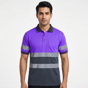 Camiseta Polo de Seguridad de Poliéster con Diseño Personalizado, Unisex, Fluorescente, de Alta Visibilidad, Reflectante, Transpirable, con Impresión por Transferencia de Calor, Detección de Agujas - Product Image 1
