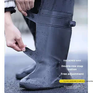 รองเท้ากันฝนสำหรับรถจักรยานยนต์ สกู๊ตเตอร์ จักรยานเสือภูเขา แบบใช้ซ้ำได้ ป้องกันการลื่น ใช้ได้ทั้งชายและหญิง ป้องกันรองเท้าจากฝนตกและหิมะตก - Product Image 3