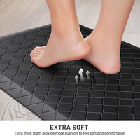 Alfombras de PVC Acolchadas y Cómodas de 18x30cm, Antideslizantes, Impermeables, Anti Fatiga, Juego de Tapetes para Cocina de 12MM