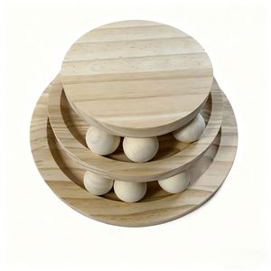 Jouet tournant pour chat en bois à 4 niveaux, pour l'exercice et la lutte contre l'ennui, jeu interactif pour chats - Product Image 2