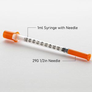 Seringue à insuline jetable en plastique pharmaceutique pour animaux, 1 ml/0,5 ml, sécurité animale - Product Image 2
