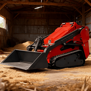 Мини-погрузчик V1100 с нулевым радиусом поворота, гидравлическая система, быстросъемное крепление для городского хозяйства и работ в ограниченном пространстве - Product Image 1