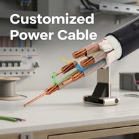 Cable de alimentación de 0,6/1kv, funda de PVC, conductor de cobre, aislado XLPE, no blindado, 3/4/5 núcleos, 15mm2-300mm2 para instalación subterránea