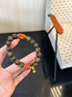 Bracelet en cristal naturel Sinyore Red Ember Aroma - Bois d'agar