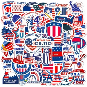 50PCS Independence Day Flag Faith <b>Sticker</b> Decals Luggage Travel Backpack Skateboard Phone Laptop USA Election <b>Sticker</b> - Product Image 1