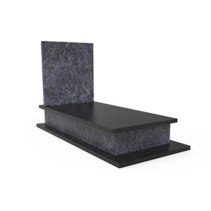 Monument funéraire en granit de qualité supérieure, élégant, simple et magnifique, bleu marine et noir - Product Image 1