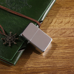 <strong>Lighters</strong> Customize logo Luxury Metal Cigarette <strong>Lighter</strong> Smoking Accessories Chrome Plating Silver Kerosene <strong>Windproof</strong> <strong>Lighter</strong> - Product Image 3