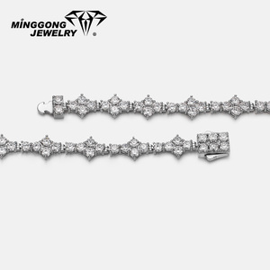 Pulsera <span class=keywords><strong>de</strong></span> Diseño Tenis con Cruz <span class=keywords><strong>de</strong></span> Moissanita S925 para <span class=keywords><strong>Hombre</strong></span> y Mujer, 8mm, Estilo Hip Hop, Pasa la Prueba del Diamante, Producto Nuevo - Product Image 5