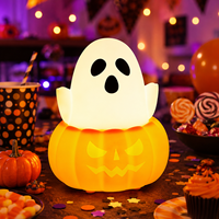 Veilleuse fantôme d'Halloween en silicone LED rechargeable pour cadeaux amusants pour enfants, femmes, garçons et filles