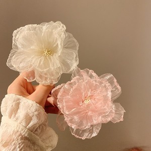 Pinzas para el cabello de flores de malla Bohemia para mujeres-Pasadores laterales delicados, accesorios para el cabello para vacaciones en la playa - Product Image 3