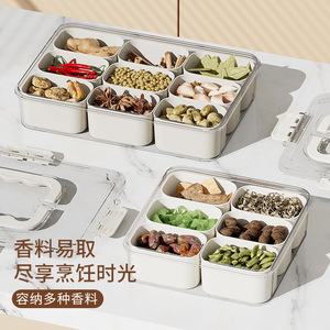 Caja de Almacenamiento de Especias para Cocina, Multifuncional, con Compartimentos, Hermética, para Refrigerador, de Plástico PP, Capacidad de 2.1-3L, Sostenible - Product Image 3