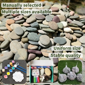 Piedras Naturales Planas para Pintar, Proyecto de Piedras de la Amabilidad y Arte Comunitario, Guijarros de Río Suaves Seleccionados a Mano, Listos para Pintar, a Granel - Product Image 2